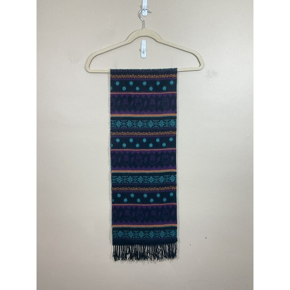 David & Young Halloween Scarf Striped Skulls Frankenstein Fair Isle Polka Dot